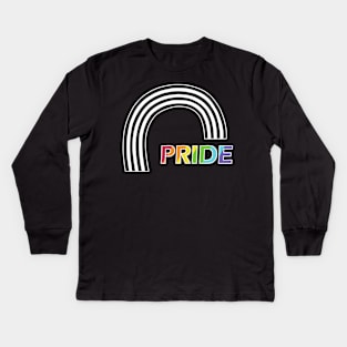 Straight ally rainbow pride Kids Long Sleeve T-Shirt